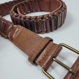 Bohemian colorful brown belt size 7-9